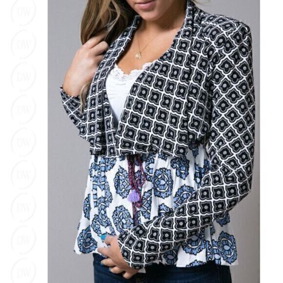 Tigerlily Cote Patchwork wrap jacket - Picture 1 of 4